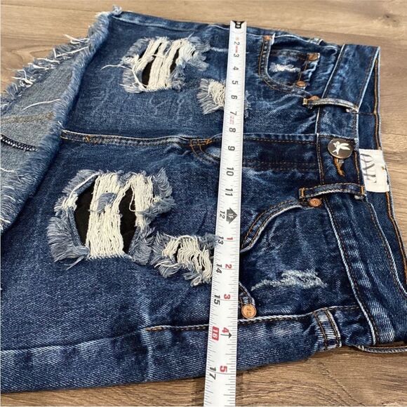 One Teaspoon Junkyard Distressed Blue Jean‎ Skirt Size 25 - Picture 11 of 15